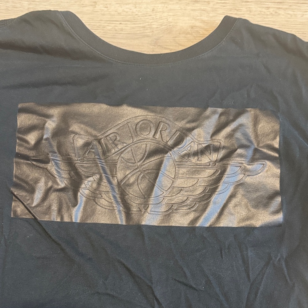 Jordan Black Tee with Shiny Graphic